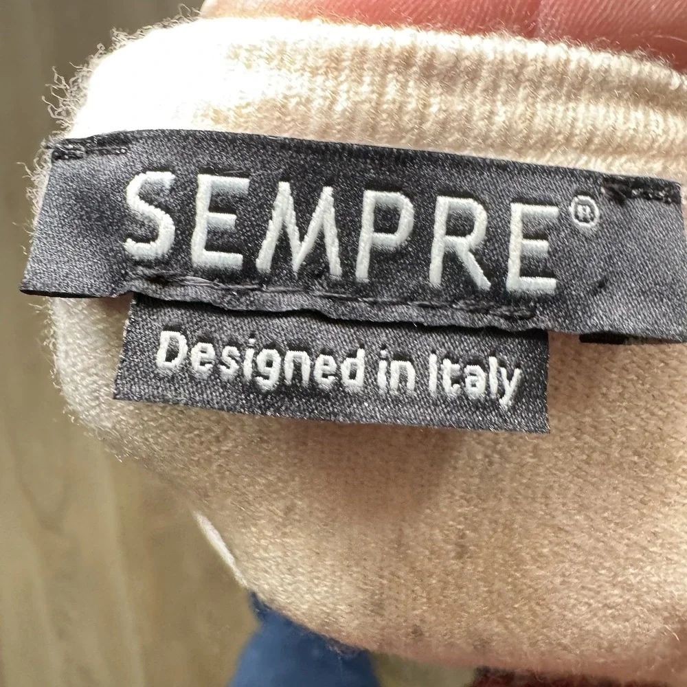 Sempre Woman's Dress Designed In‎ Italy Human Artwork Leopard Sz M